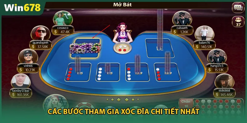 Các bước tham gia xóc đĩa chi tiết nhất