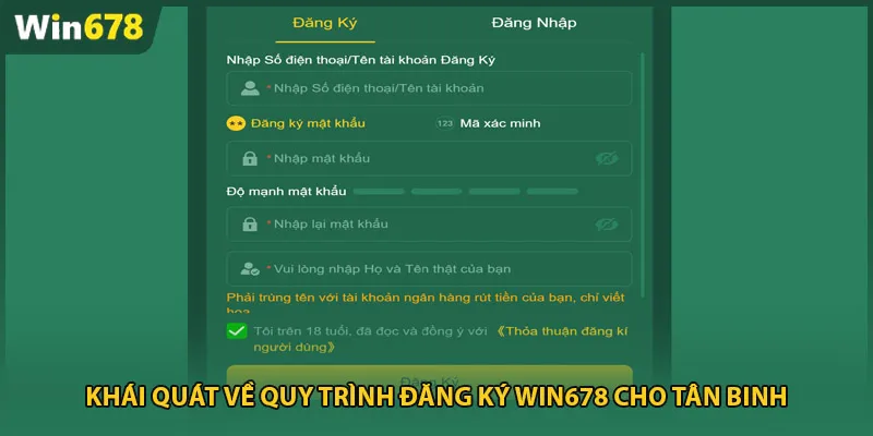 Khái quát về quy trình đăng ký Win678 cho tân binh